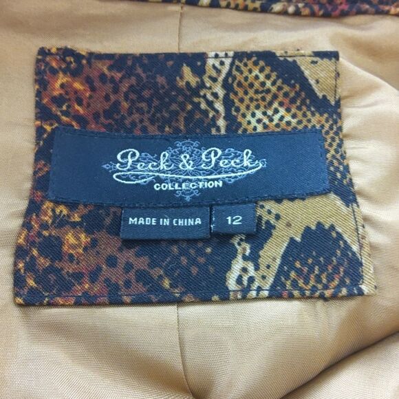 Peck & Peck animal print zippered front jacket - Picture 14 of 14